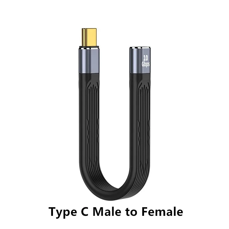 USB3.1 to Type C 10Gbps Gen2 OTG Date Cable Male to Female Data USB C charge Cord for PC TV Hard Disk Extension Short Cable 13cm