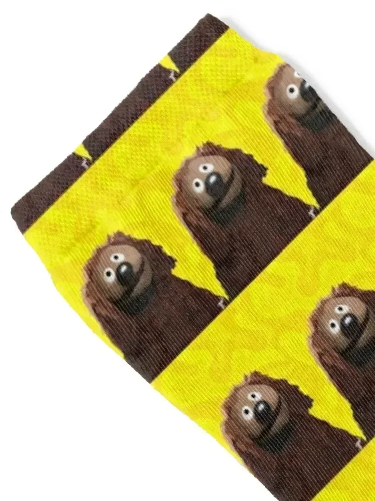 Rowlf The Dog painting portrait (version 2/3 - Yellow background) Socks floral Argentina FASHION football Boy Socks Women's