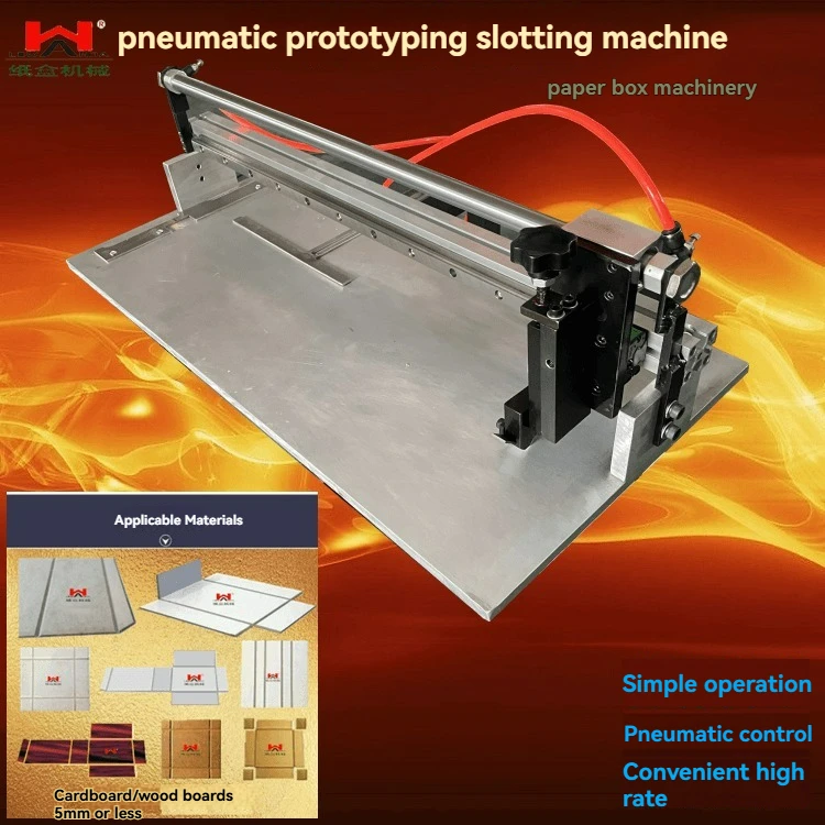 Pneumatic V-Grooving Machine (580mm groov width) Gift box cardboard, grey board, and MDF  Sample Making V‑Slotter