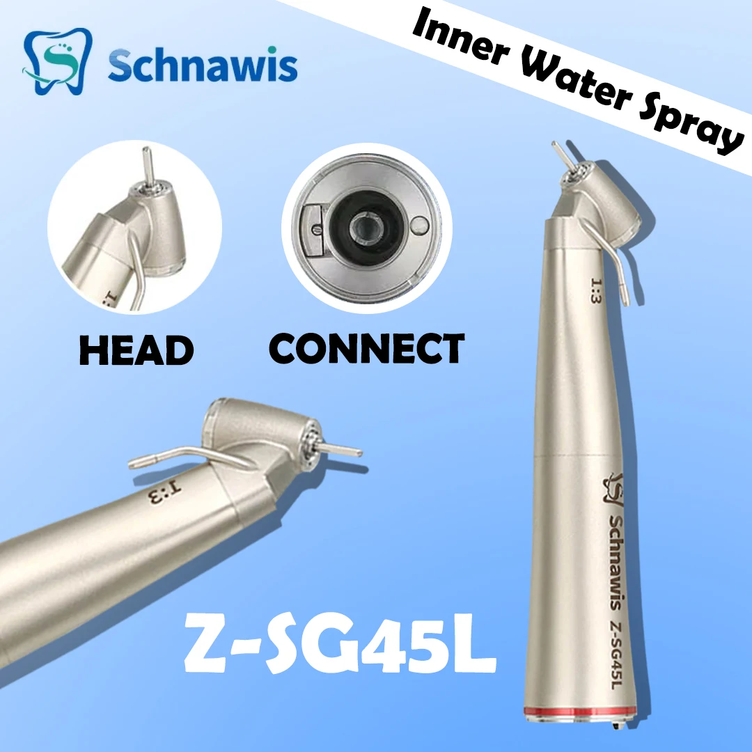 

Push Button Dental Contra Angle Handpiece 1:5 Increase Speed Handpiece Mini Head X95L Inner Water Spray Red Ring