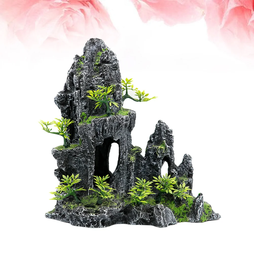 

Stylish Fish Tank Decor Structure Vivid Aquarium Mountains Rockery Landscaping Decoration Beautiful