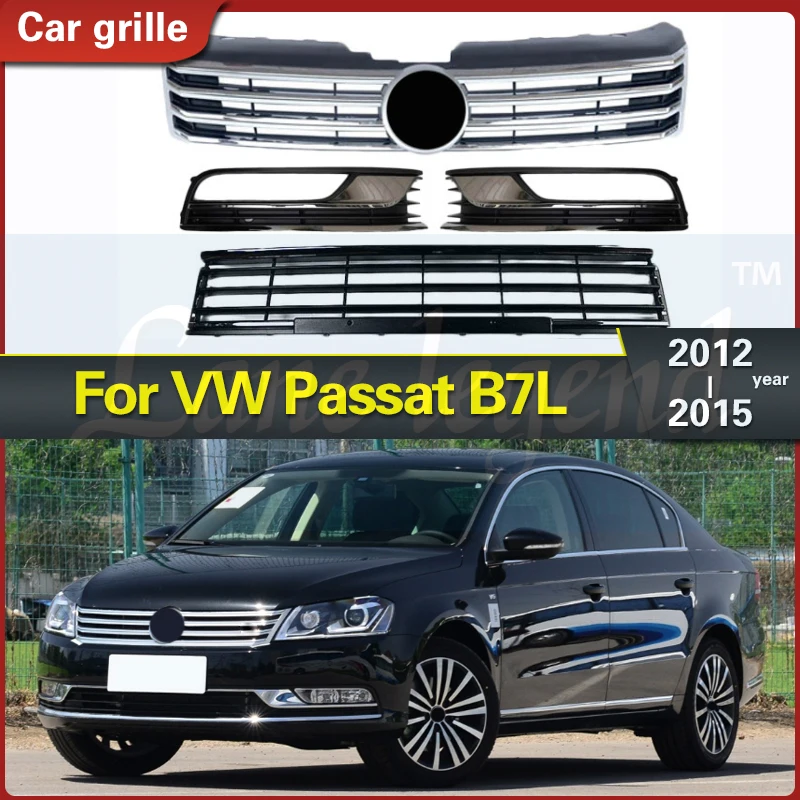 Dla Volkswagen VW Passat B7 2012-2015 Band New Front Grill Grille Auto Racing Car Grill Wysokiej jakości bezpośrednia wymiana kratki