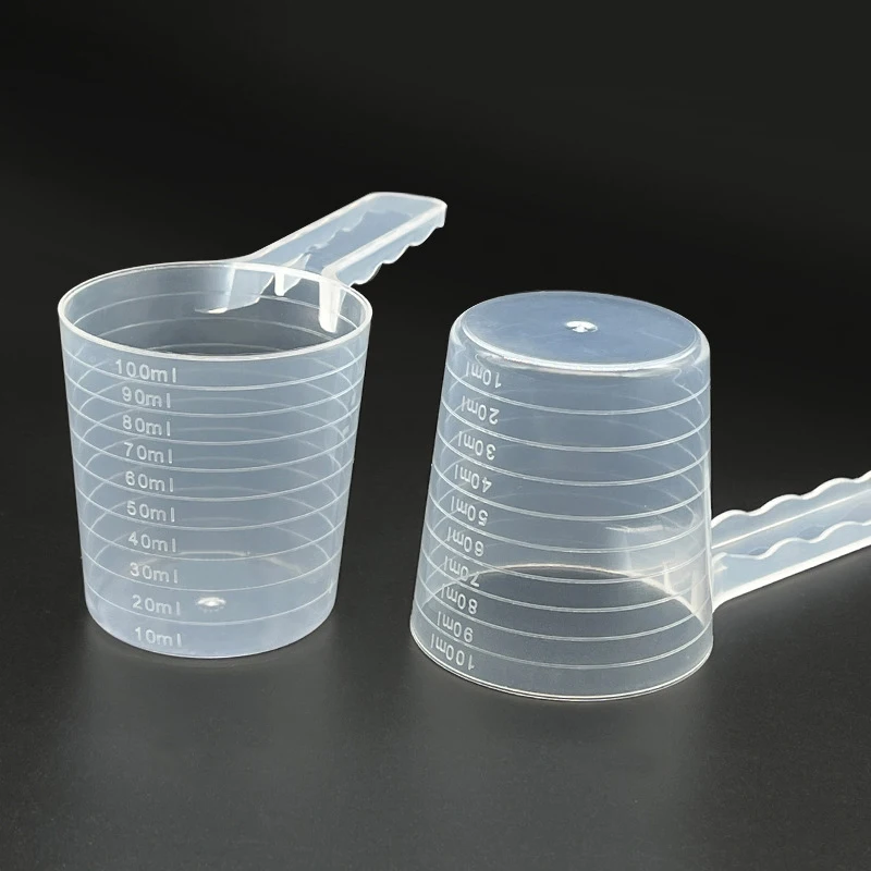 5/3/2/1PCS 50g (100ml) Transparent Pet Measuring Spoon With Scale Plastic Dog Cat Feeding Shovel Pet Tableware Supplies