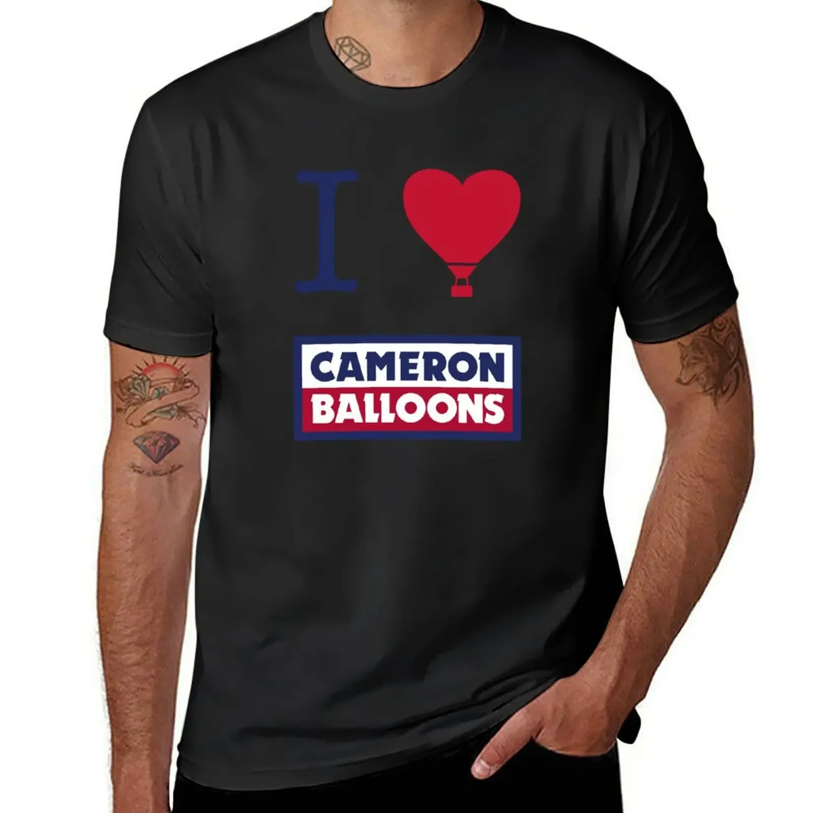 

I Heart Cameron воздушные шары футболка funnys оверсайз Милая одежда мужские хлопковые футболки популярный круглый вырез тяжелая новое поступление Манга