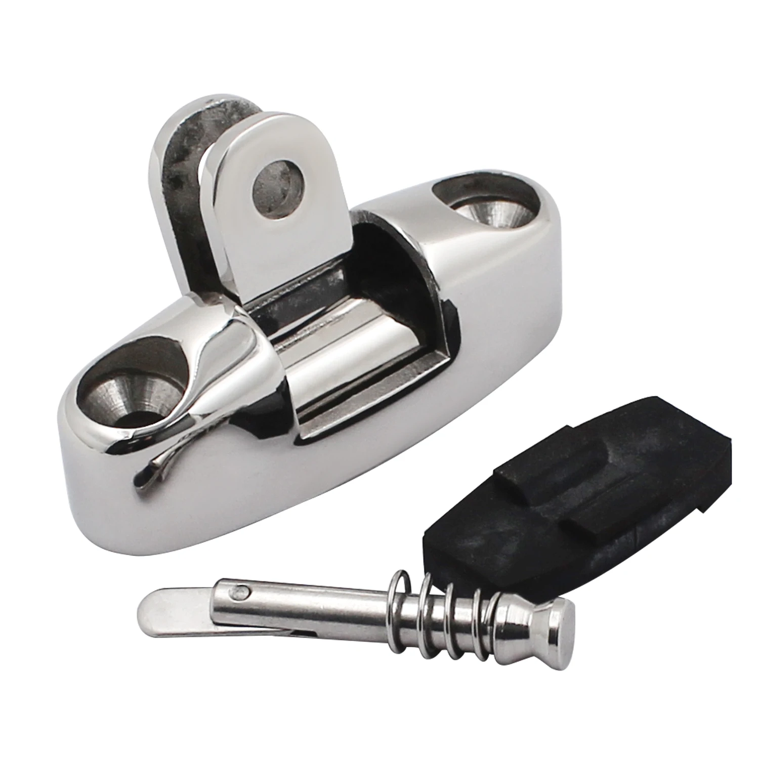 2 Pcs Boat Bimini Top Fitting Deck Swivel Hinge Hardware Mount 316 Stainless Steel with Screws