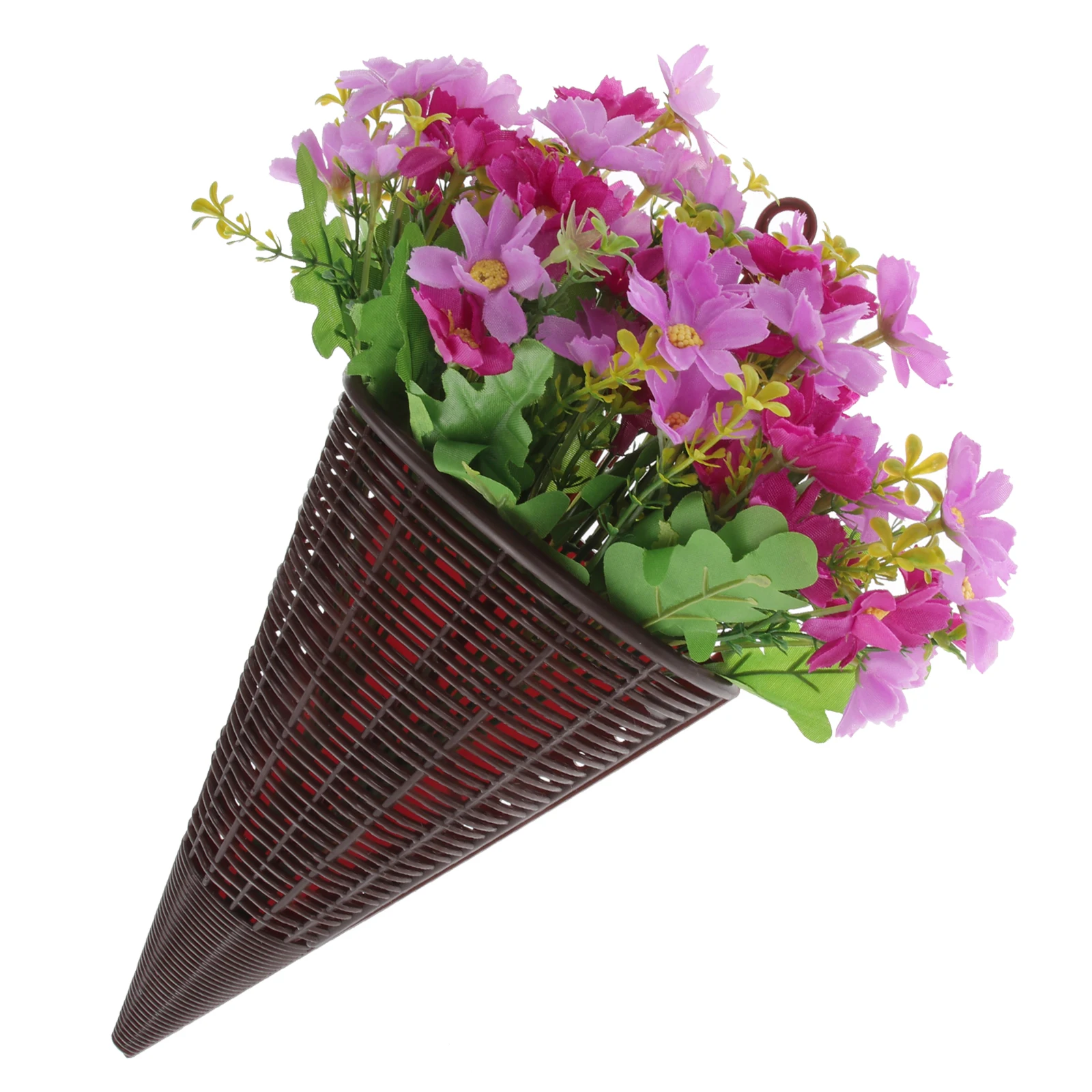 

Artificial Hanging Flower Basket Faux Plants Decor Bright Colors Plastic Wall Hanging Living Room Office Farmhouse Decoration