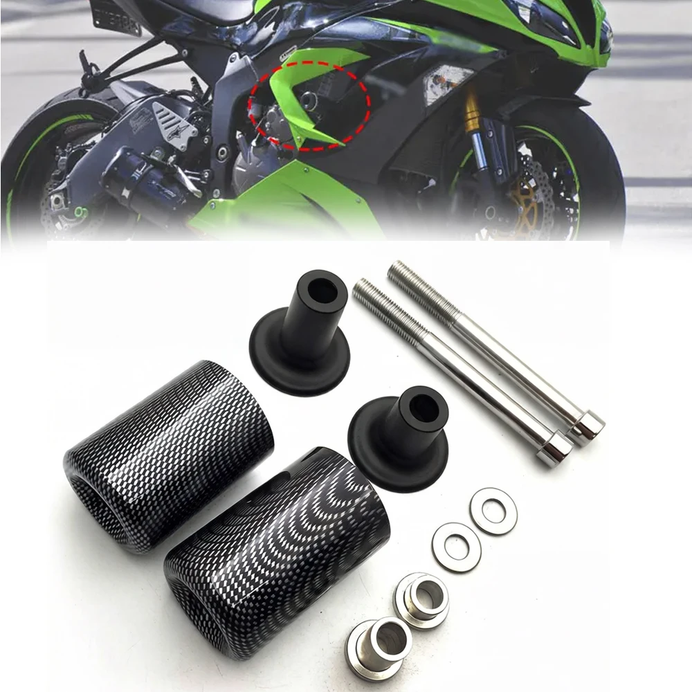 Motorcycle Accessories Frame Sliders Anti Crash Falling Protection Block Fit For Kawasaki Ninja ZX-6R ZX6R ZX 6R 2013-2014