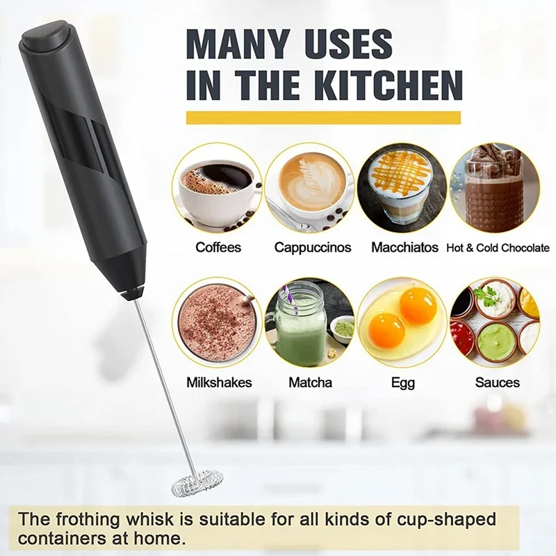 Handheld Milk Frother Coffee Maker Egg Beater Cappuccino Stirrer Mini Portable Blender Whisk Tool