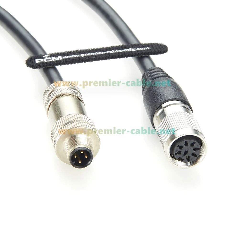 Compatible with Ericsson TSR48431/2500 AISG RET Control Cable IP67 M16 8Pin to M12 4Pin Base Station Antenna Cable