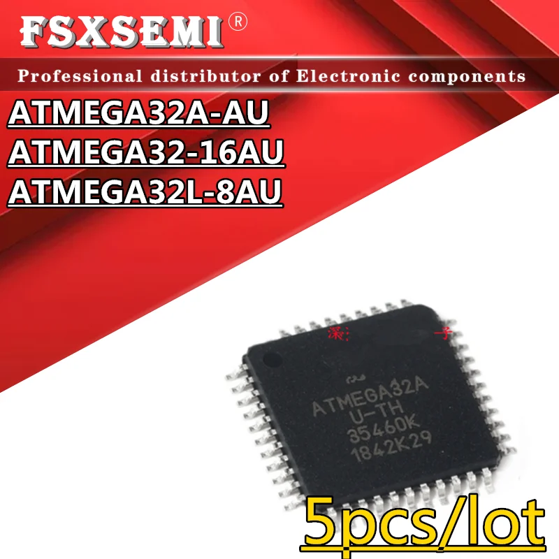 

5pcs ATMEGA32A-AU ATMEGA32-16AU ATMEGA32L-8AU ATMEGA32A ATMEGA32L QFP-44 Chipset