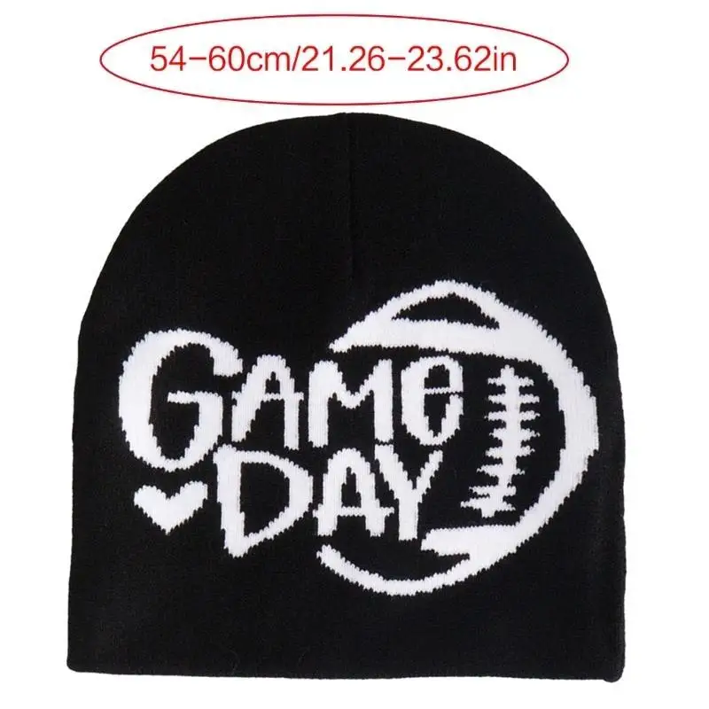 652F للجنسين قبعة صغيرة Y2k لعبة يوم نمط الجمجمة قبعة عمامة لخريف وشتاء