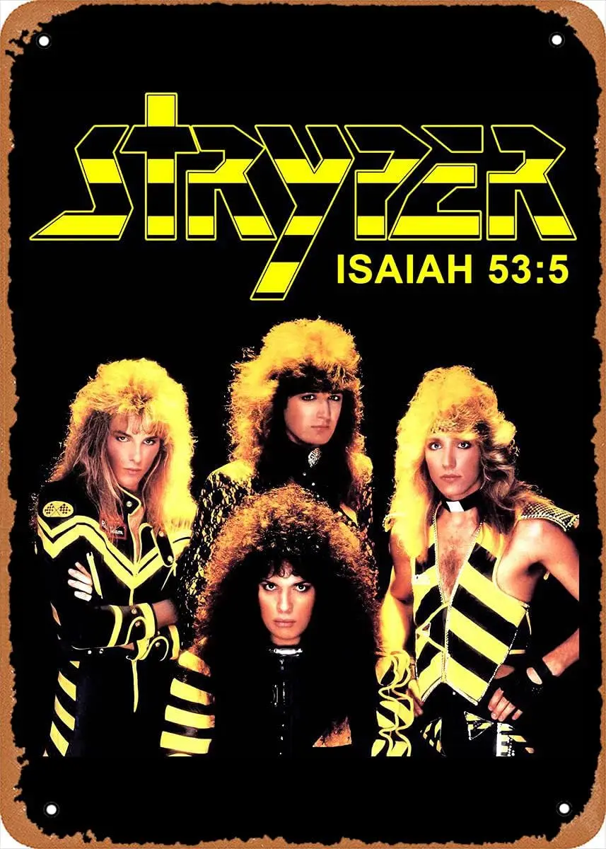 Metal Poster - Music Stryper Isaiah Poster - ; Tin Music Signs Plaque Bar Pub Vintage Retro Wall Decor.