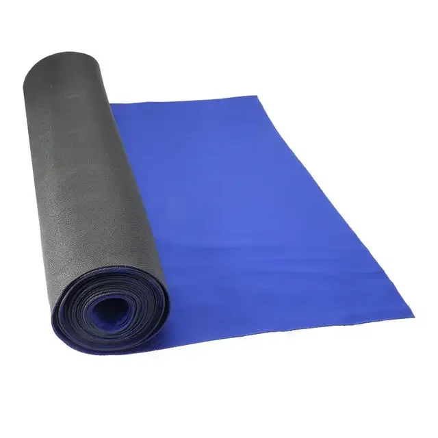 27 in. x 20 ft Blue, Red Non Slip Neoprene Floor Runner Gear With Rubber Back