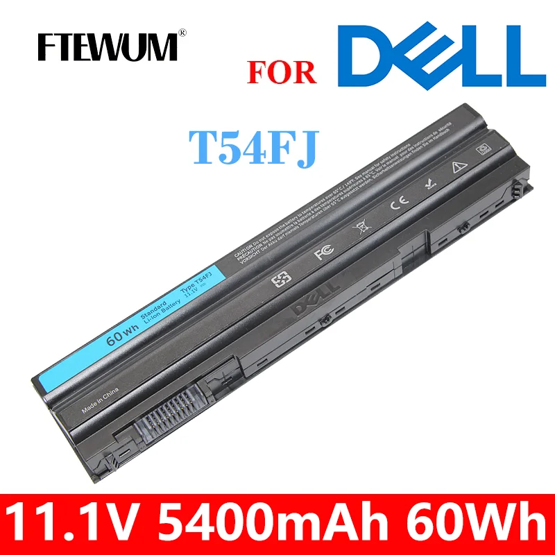 

60Wh T54FJ 11.1V 5400mAh 3Cells Laptop Battery For Dell E5420 E5430 E6120 E5520 M5Y0X E5530 E6420 E6420 E6430 E6520 8858x 3560