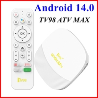 Android 14 TV Box TV98 ATV MAX Allwinner H313 2GB 8GB Wifi6 BT 4K Full HD AV1 Smart Media Player with Google Voice Set Top Box