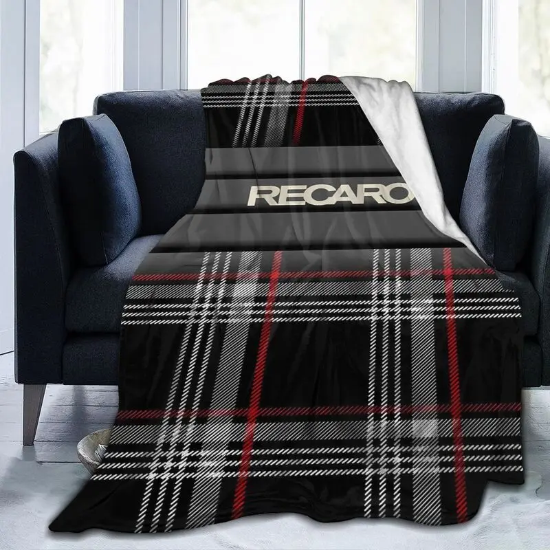 Custom Recaros Print Flannel Fleece Blanket Lightweight Soft Warm Blanket Cozy Fuzzy Throw Blankets for Bed Sofa Travel Work