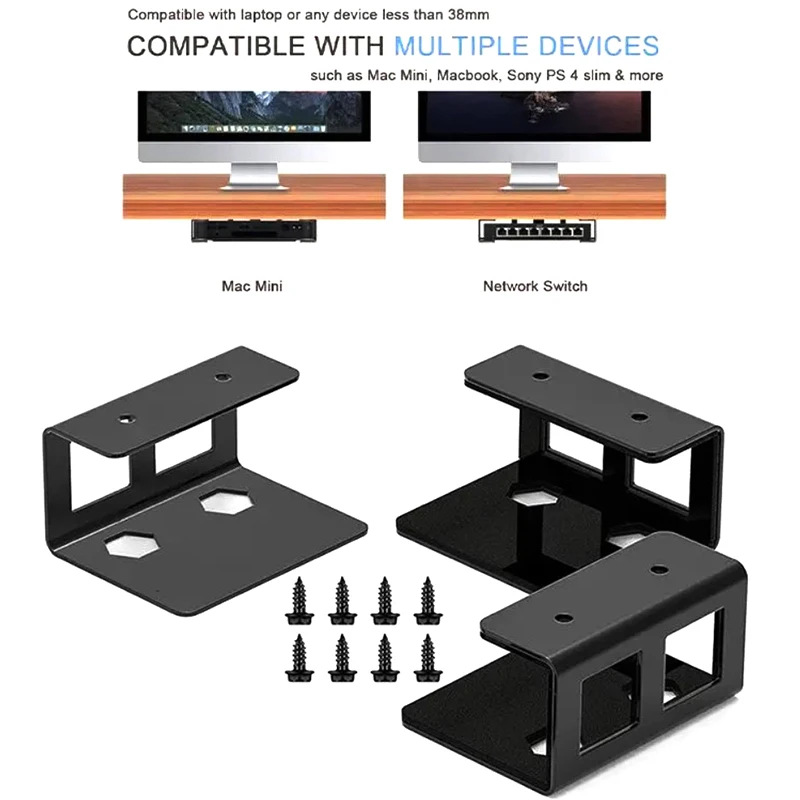 Under Desk Laptop Storage Bracket Metal Protective Tray Holder With Screw Tray support invisible