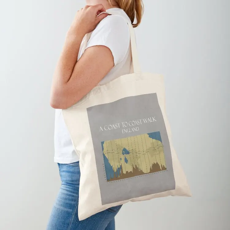 

Coast to Coast Map Trail in England Tote Bag tote bags men tote bag custom bag women Women's bags