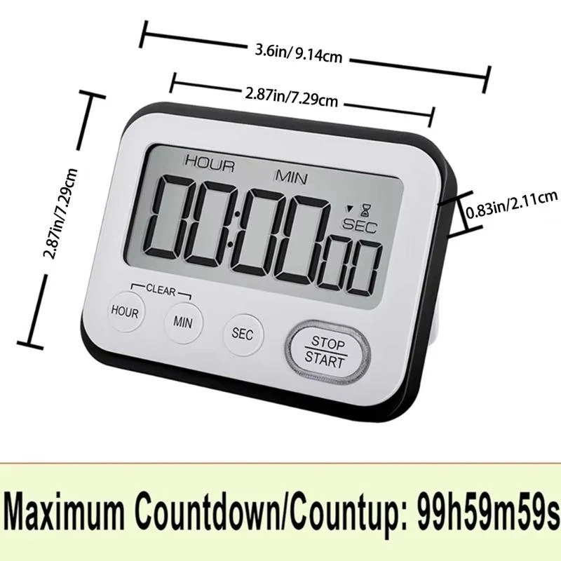 Large LCD Display Timer Count Up/Down Timer for Classroom Home Timer A2BB