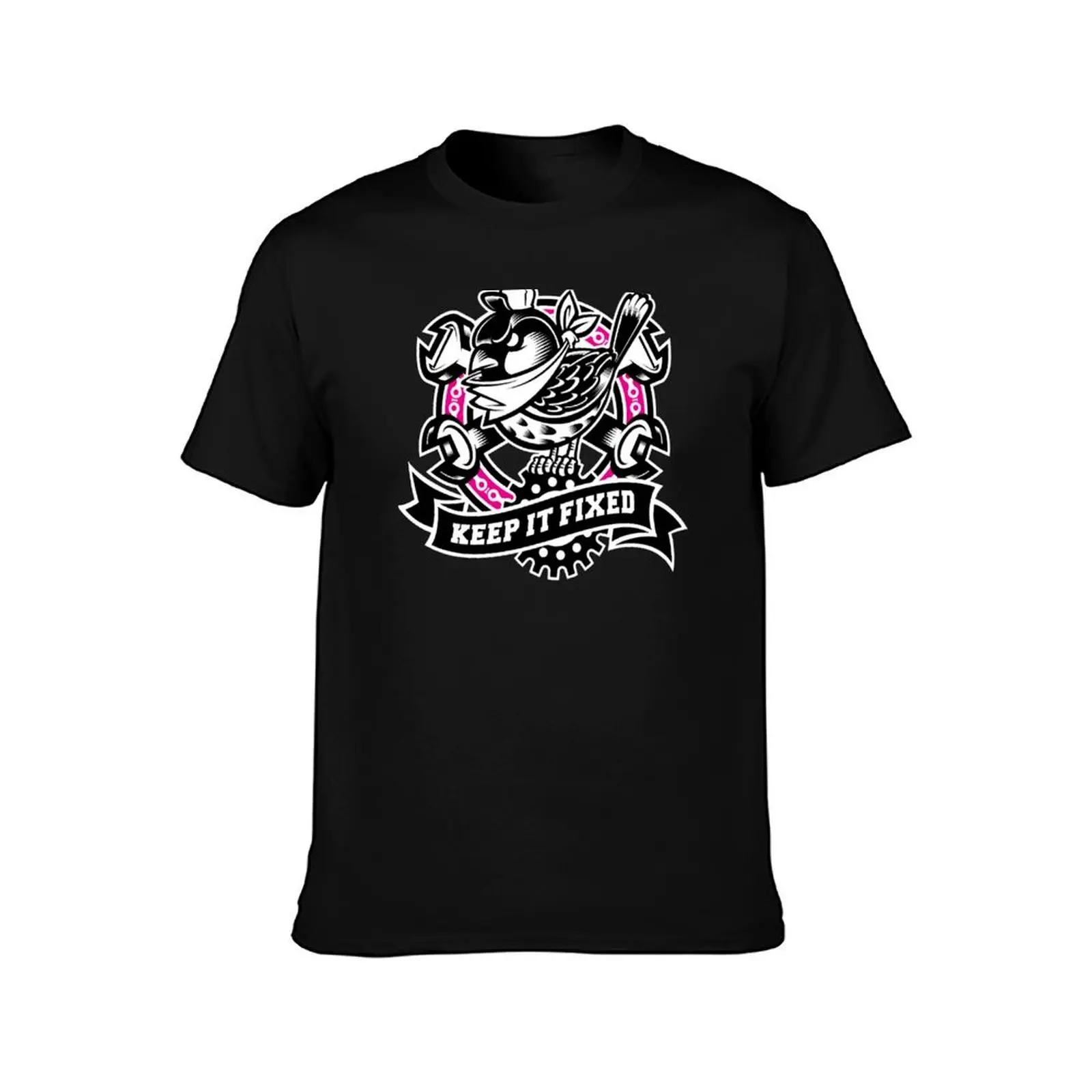 KEEP IT FIXED - BLACK BASE T-Shirt Fashion Pattern Printed Tee Shirt