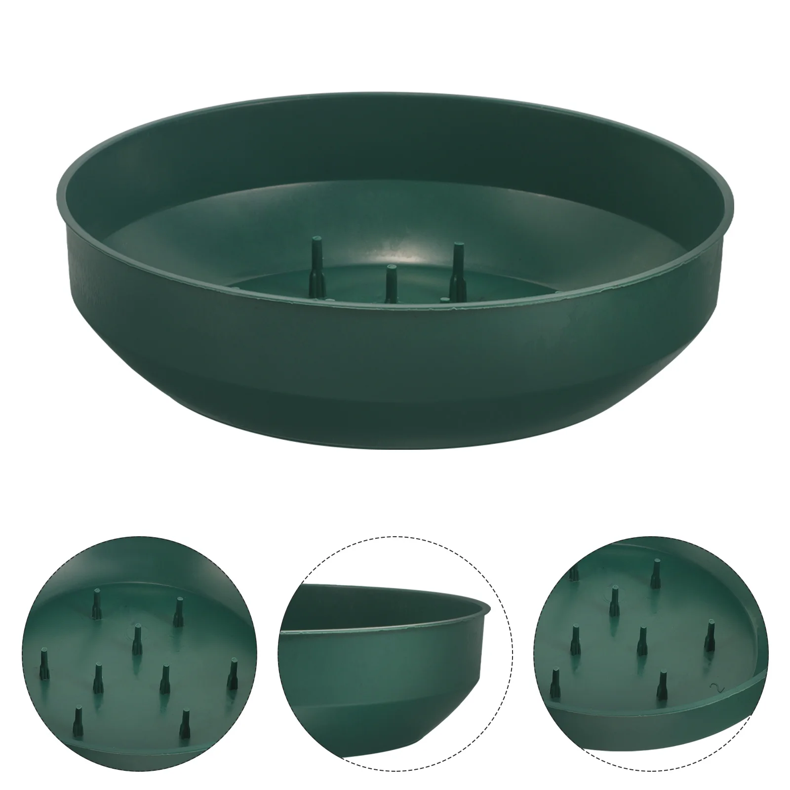 4pcs Round Floral Mud Tray Plastic Flower Fixation Base For Wedding Christmas Decor Floral Holder Centerpieces Arrangement