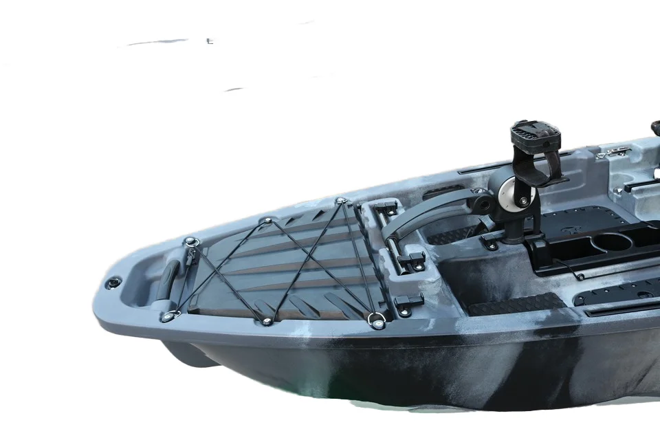 Material de casco de HDPE para kayak marino con pedal Modular para una sola persona de 9,3 pies con hélice para pescar ríos