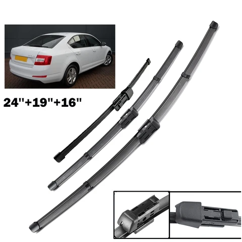 Misima 24 "19 "16" щетки стеклоочистителя лобового стекла для Skoda Octavia 5E 2013-2017 передняя и задняя щетка стеклоочистителя 2014 2015 2016