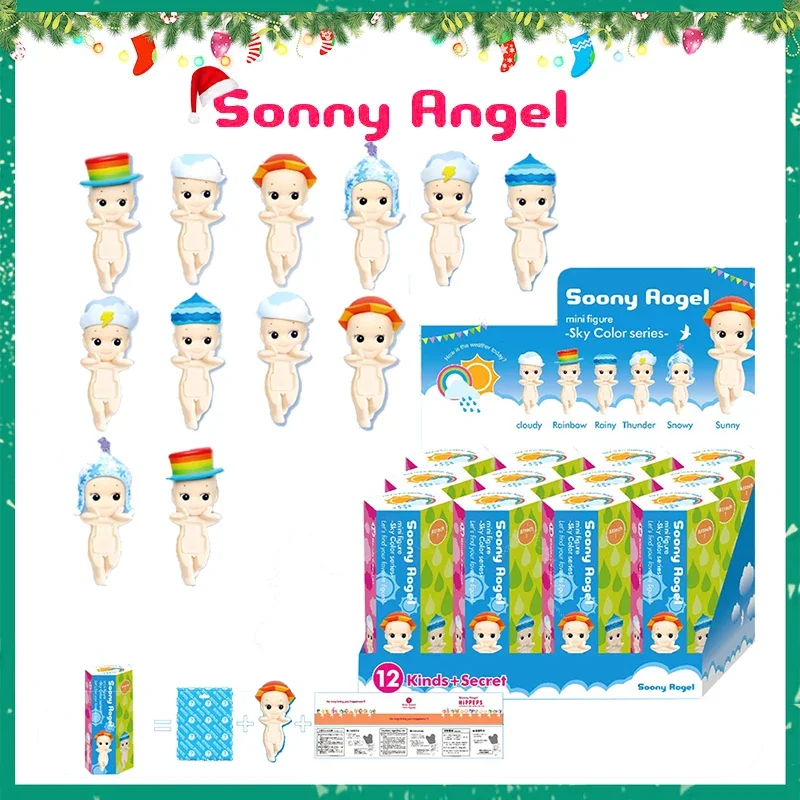 Sonny Angel Blind BoxAngel Weather Anime Figures Ornaments Fan Dolls Christmas Gift Desktop Ornament Christmas Birthday Toy Doll