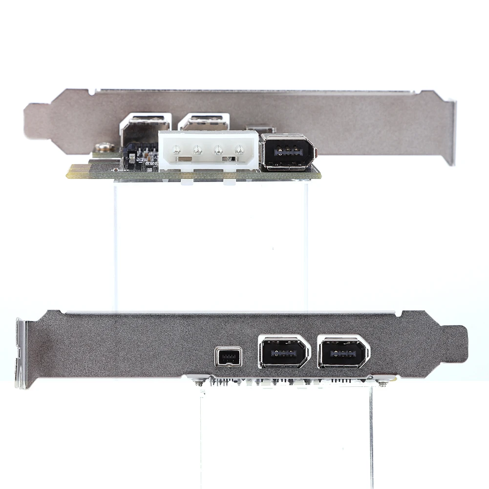 

PCI-E 1X 1394 DV карта адаптера видеозахвата 6-контактный на 4-контактный 3-портовый преобразователь Firewire аксессуары для настольных компьютеров