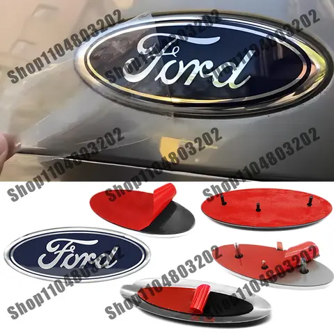 Ford Logo Front Grille Logo Hood Badge Emblem Auto Replacement Accessories For Focus mk2 mk3 Fiesta F150 F250 Ranger Mondeo mk4