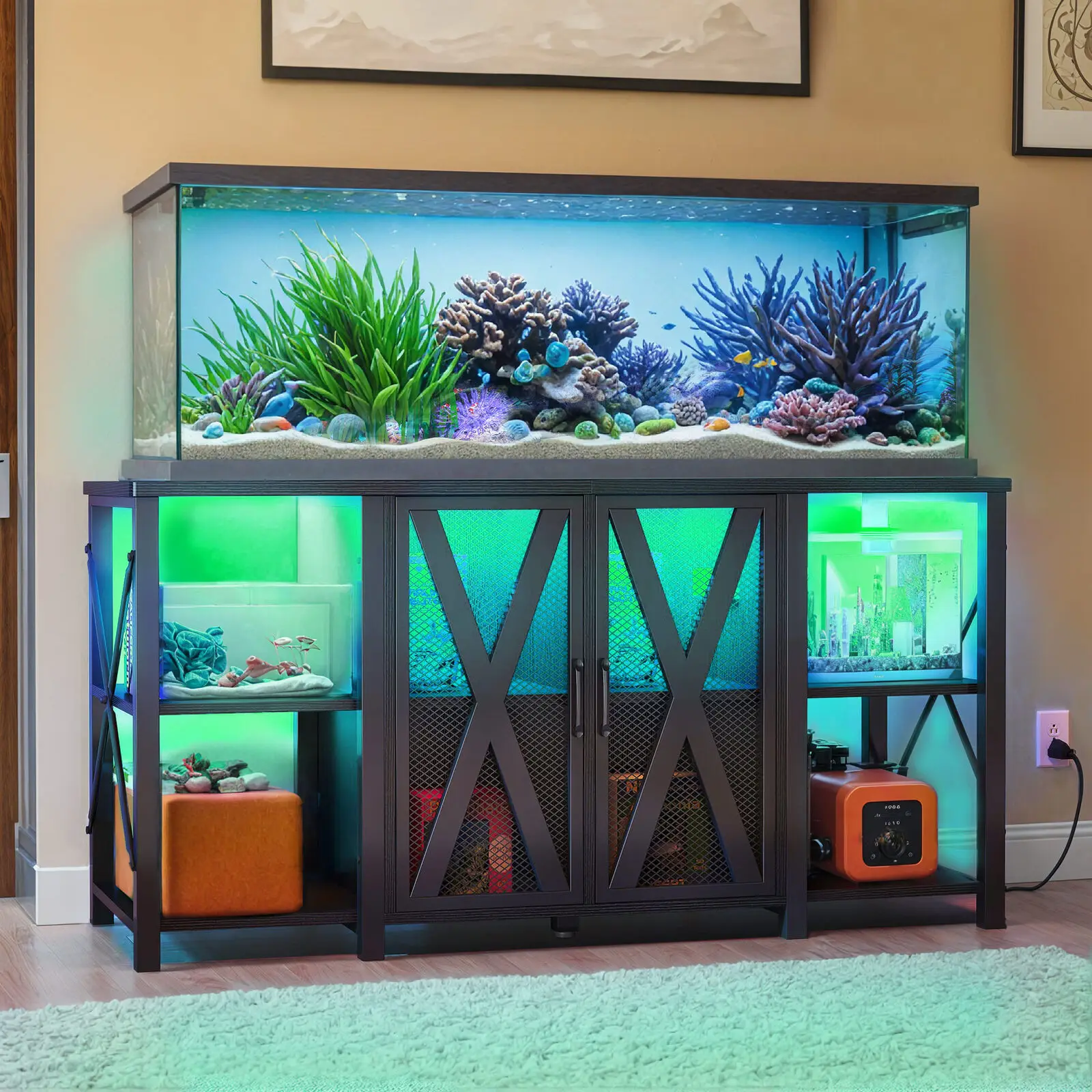 

120 Gallons Aquarium Terrarium Cabinet Power Outlets