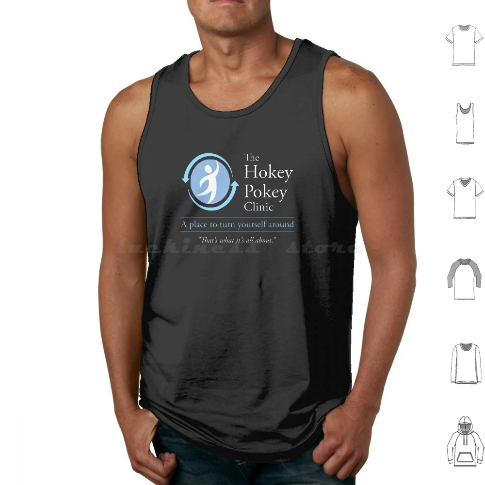 The Hokey Pokey Clinic Tank Tops Vest Sleeveless Dance Rehab Rehabilitation Anonymous Parody Funny Humor Joke Addiction