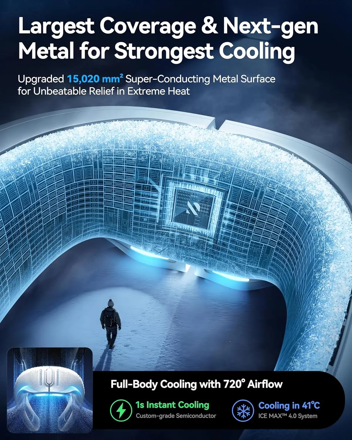 

AICE LITE MAX 2026 Real AC Cold Blast [Самый крутой и долговечный] AI-кондиционер для шеи, лучший иммерсивный охладитель для шеи, 6000 мА