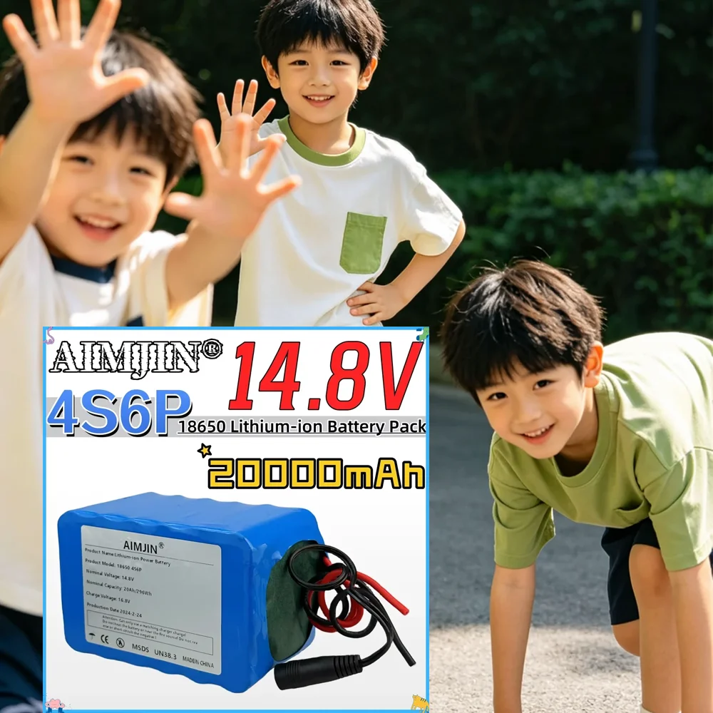 🔥 100% Original 🔥 14.8V 4S6P with BMS New 20Ah 18650 Li-iom Battery Pack Night Fishing Lamp Heater Miner's Amplifier Batteries