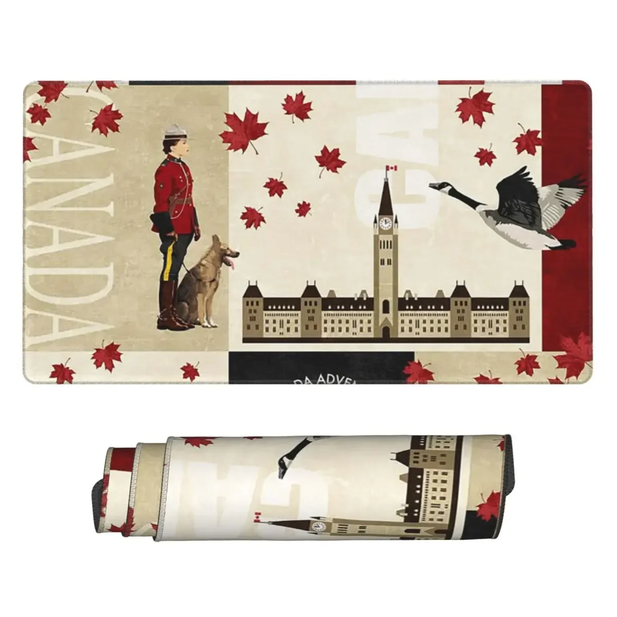 Large Mouse Pad Canada Flag National Culture Gamer PC Laptop Mats Keyboard Carpet Computer Gaming Office Accessories Desk Mat