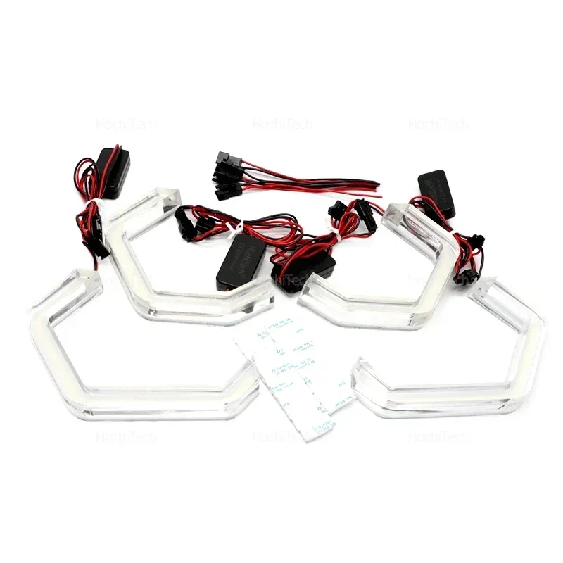 LED Crystal Angel Eyes Ring M4 Style DRL DTM Shape Light White Lemon Yellow for BMW 3 Series E90 E91 2005-2012 view 6