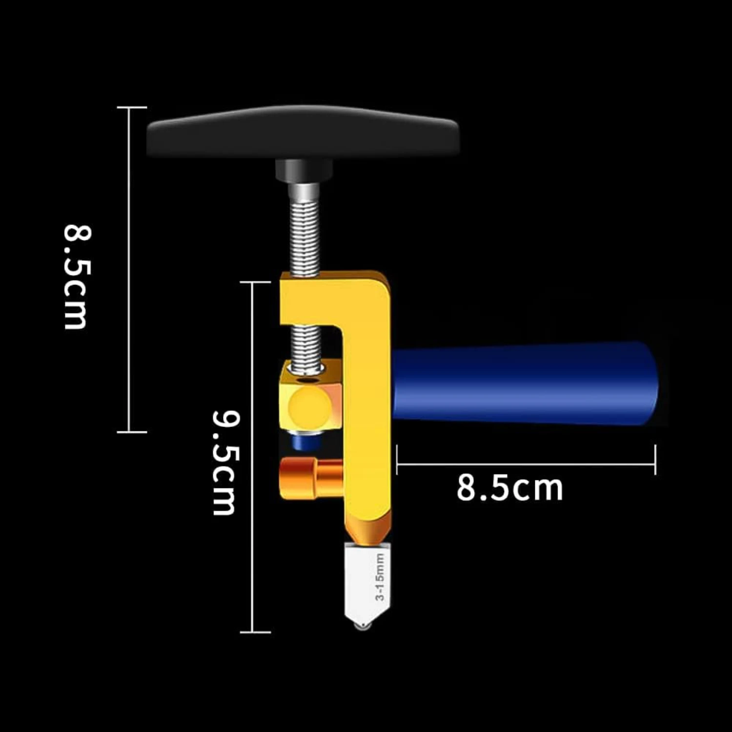 High-Quality Accurate 2-In-1 Manual Glass Cutter Tool with Sharp Durable Tungsten Steel Blades - Perfect for DIY Projects, Mirro