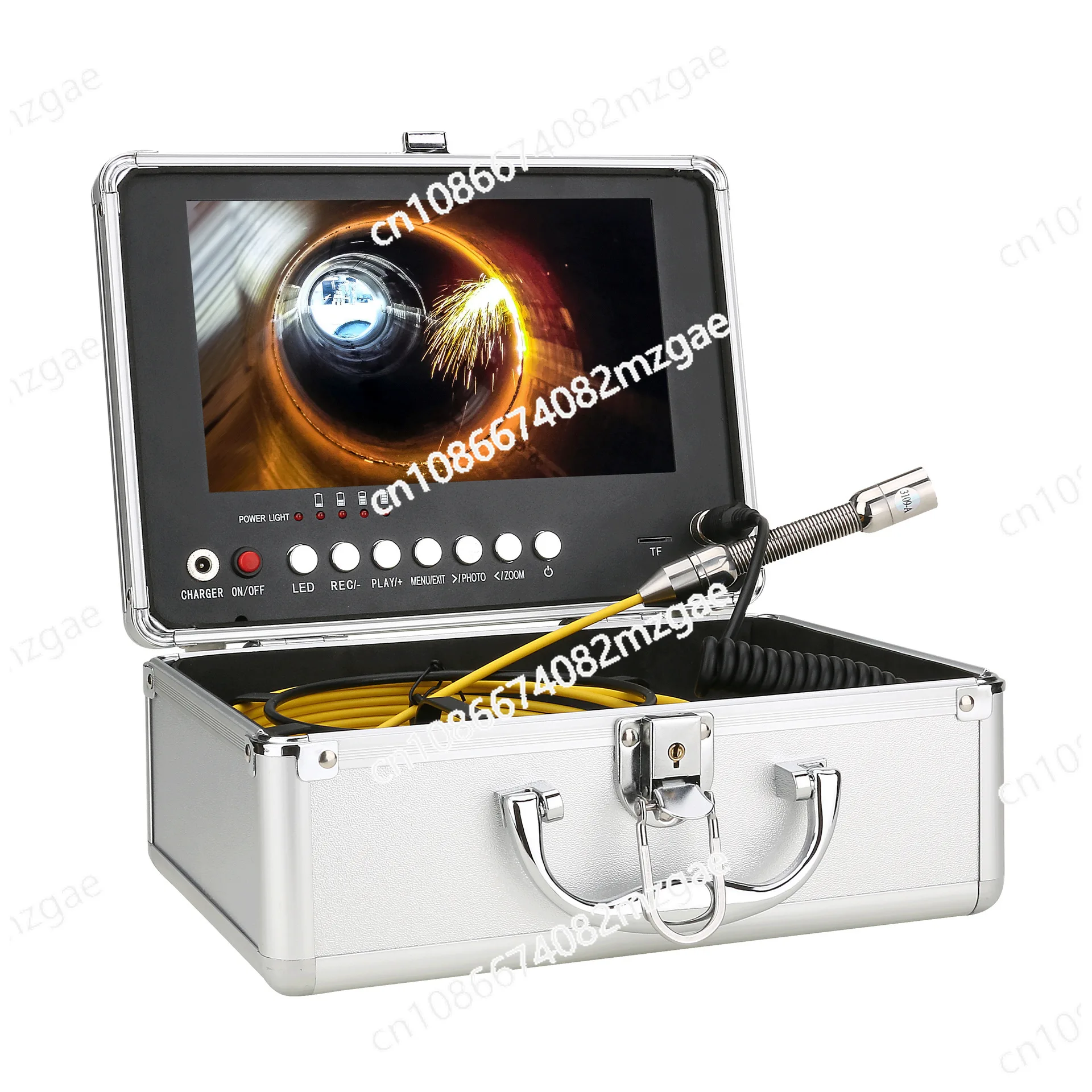 

Миниатюрный эндоскоп с HD-видеоэкраном 9 дюймов, диаметром 17 мм, с зондом из нержавеющей стали для обследования труб и дноуглубительных работ