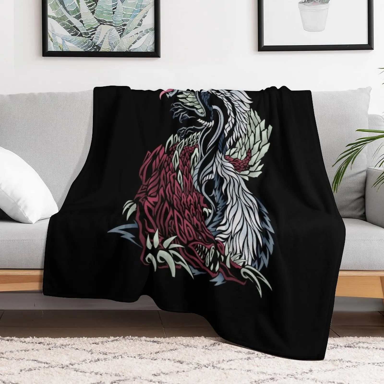 Monster Hunter tobi kadachi and odogaron T-Shirts Gift For Fans, For Men and Women, Gift Mother Day, Father Day Throw Blanket