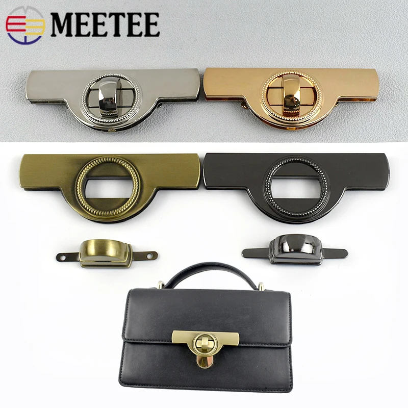 

2/5Pcs 80*30mm Women's Bag Twist Turn Lock Buckle Sewing Accessories for Handbags Metal Buckles Decorative Closure Locks Clasp