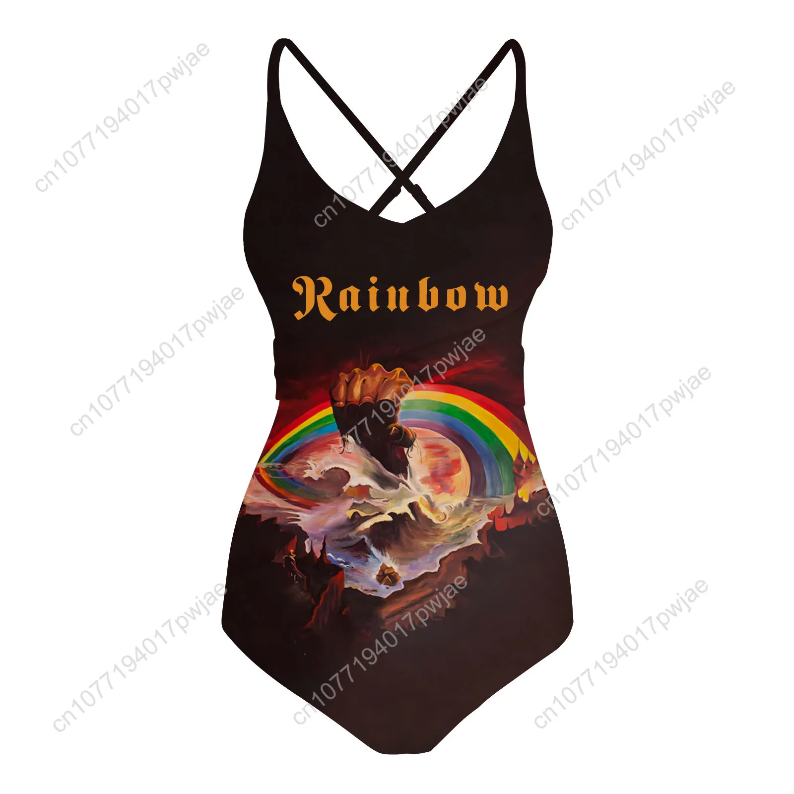 Rainbow Rising Band Swimsuit Womens Sling Swimsuits Sexy Swimwear Pool Party Beach Bikini Summer Holiday Customize Bathing Suits