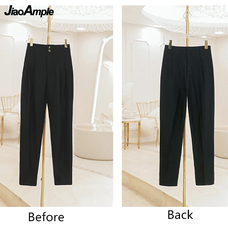 Korean Women\'s High Waist Suit Ankle-Length Pants 2022 Spring New Office Lady Elegant Black Trousers Fashion Slim Work Clothing