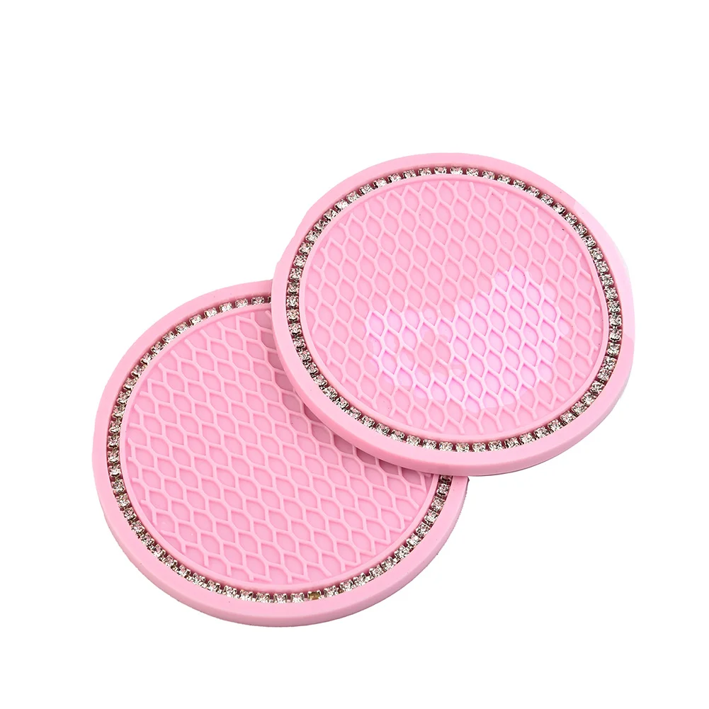 for durable High Quality Practical Quality Cup Holder Mat Part Wear-resistance Coasters Interior Accessories Auto Pink