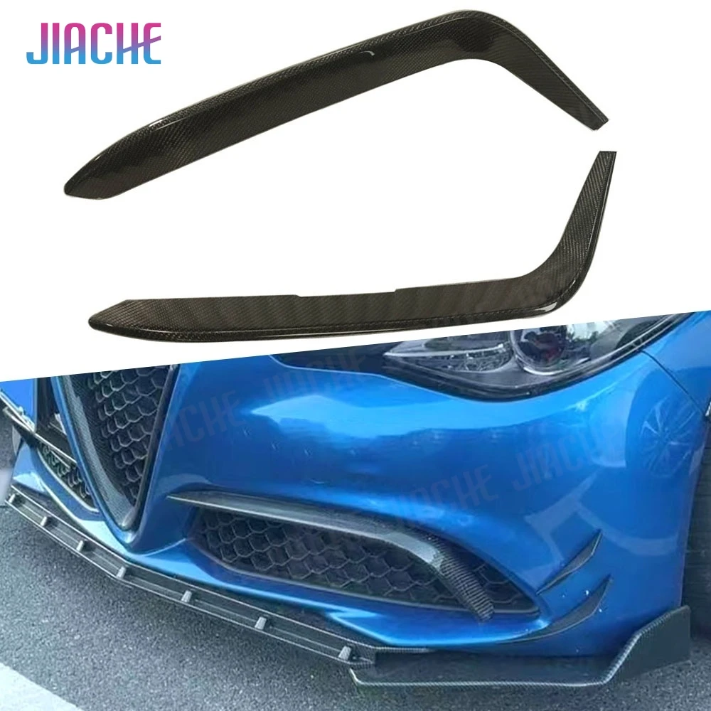 

Fog Lamp Bumper Fins Bodykit Trims Decoration for Alfa Romeo Giulia 2016 2017 2018 2019 Sport/Standard Carbon Fiber Car Styling