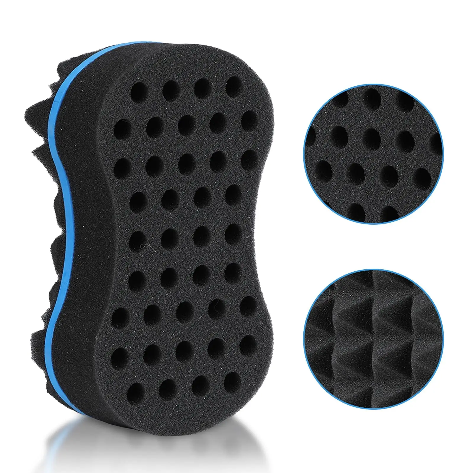 1PC Double-Sided Curling Hair Sponge - Small Hole Twist Tool for Men & Women, Natural Hair Styling Twist Brush