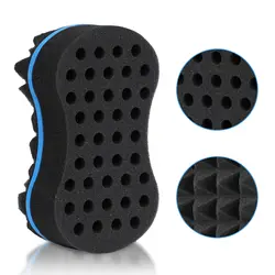 1PC Double-Sided Curling Hair Sponge - Small Hole Twist Tool for Men & Women, Natural Hair Styling Twist Brush