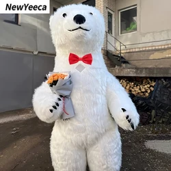 Nowy nadmuchiwany kostium Gigantyczna Panda Ulica Zabawny niedźwiedź polarny Kostium maskotka Cosplay Halloween Dorosły nadmuchiwany kostium Fursuit
