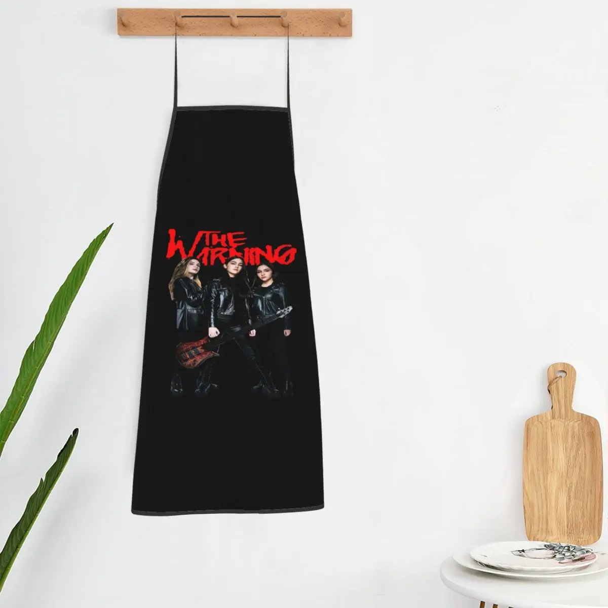 Top Trendigns The Warning Band Aprons Chef Cooking Tablier Sleeveless Bib Kitchen Cleaning Pinafore for Women Men Gardening