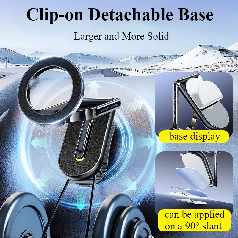 Eary Magnetic Phone Holder With 360 Rotating Ultra Stable Base Stand Mount For Car Dashboard Universal For IPhone Samsung Series