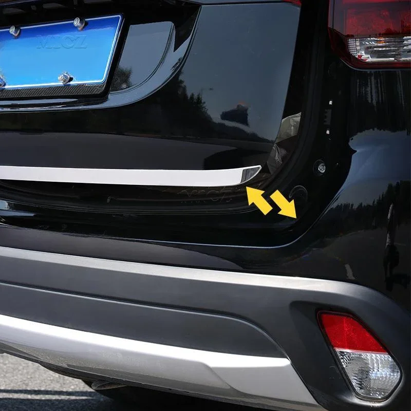 For Mitsubishi Outlander 2013-2017 2018 2019 2020 Stainless Steel Trunk Boot Tail Door Trim Strip Sticker Exterior Accessories